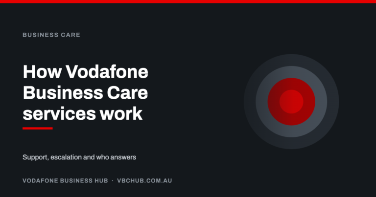 How Vodafone Business Care services work — Vodafone Business Hub